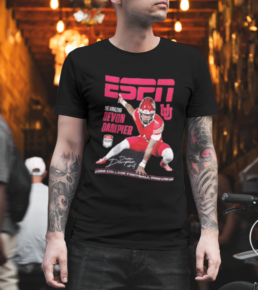 ESPN The Amazing Devon Dampier 2026 College Football Preview T-Shirt