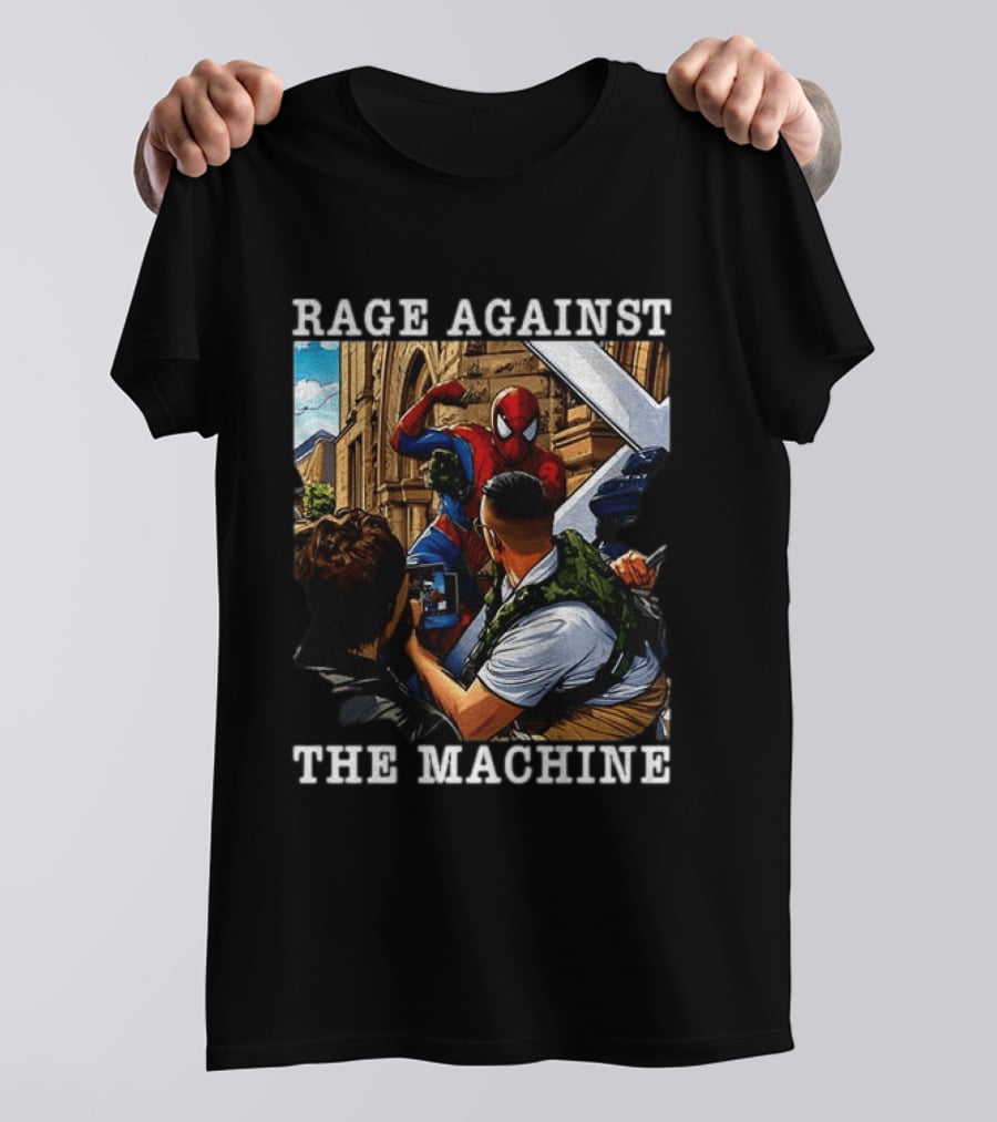 Rage Against The Machine Spider Man Bold Street Art Scene T-Shirt