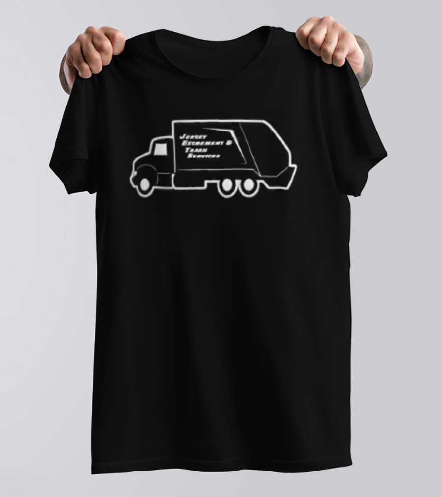 Jersey Excrement Trash Services Garbage Truck T-Shirt