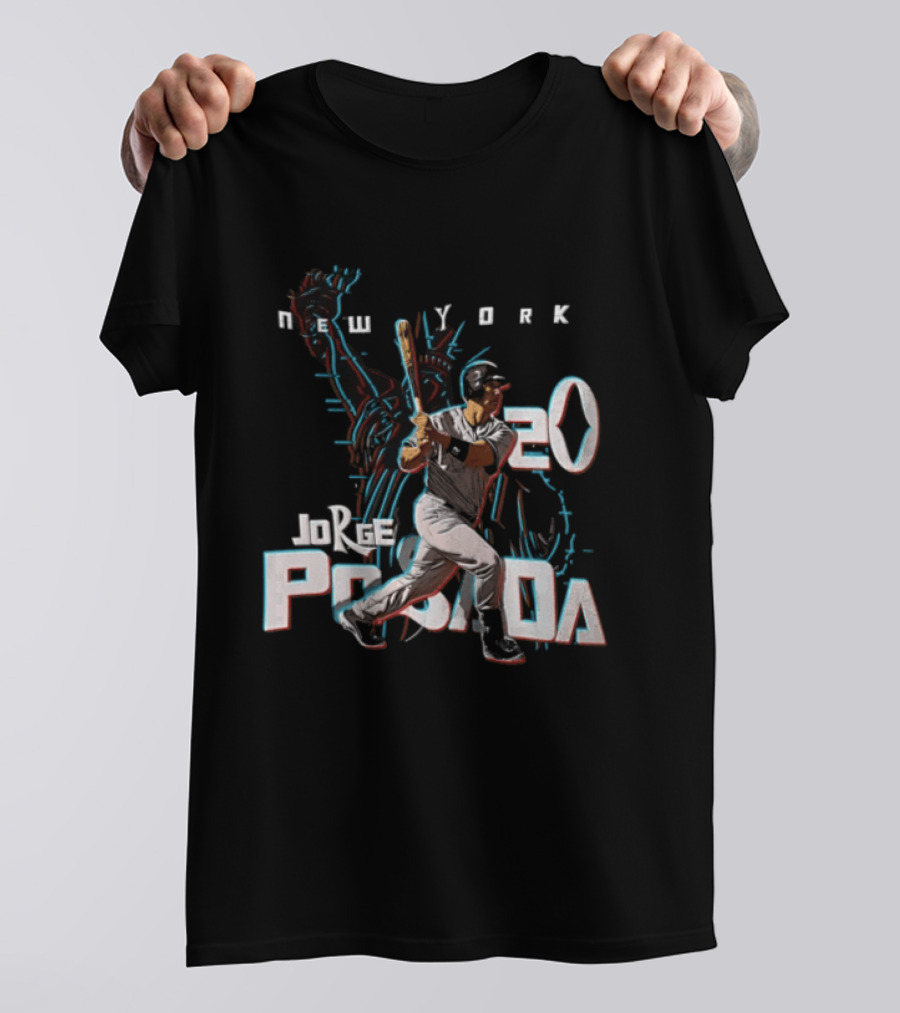 Jorge Posada New York Baseball 3D 20 Yankees T-Shirt