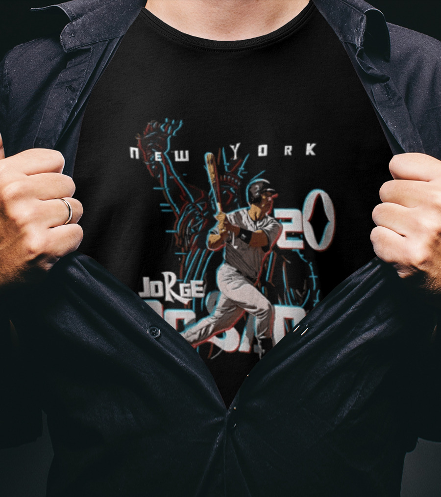 Jorge Posada New York Baseball 3D 20 Yankees T-Shirt
