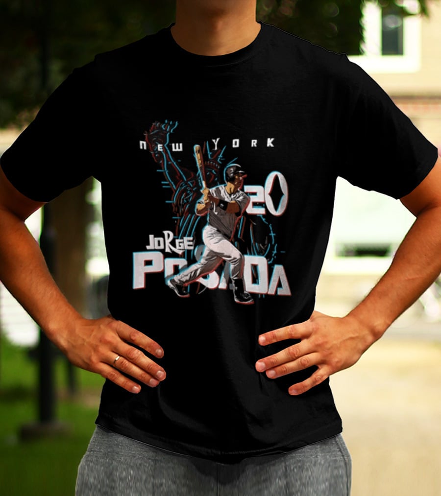 Jorge Posada New York Baseball 3D 20 Yankees T-Shirt