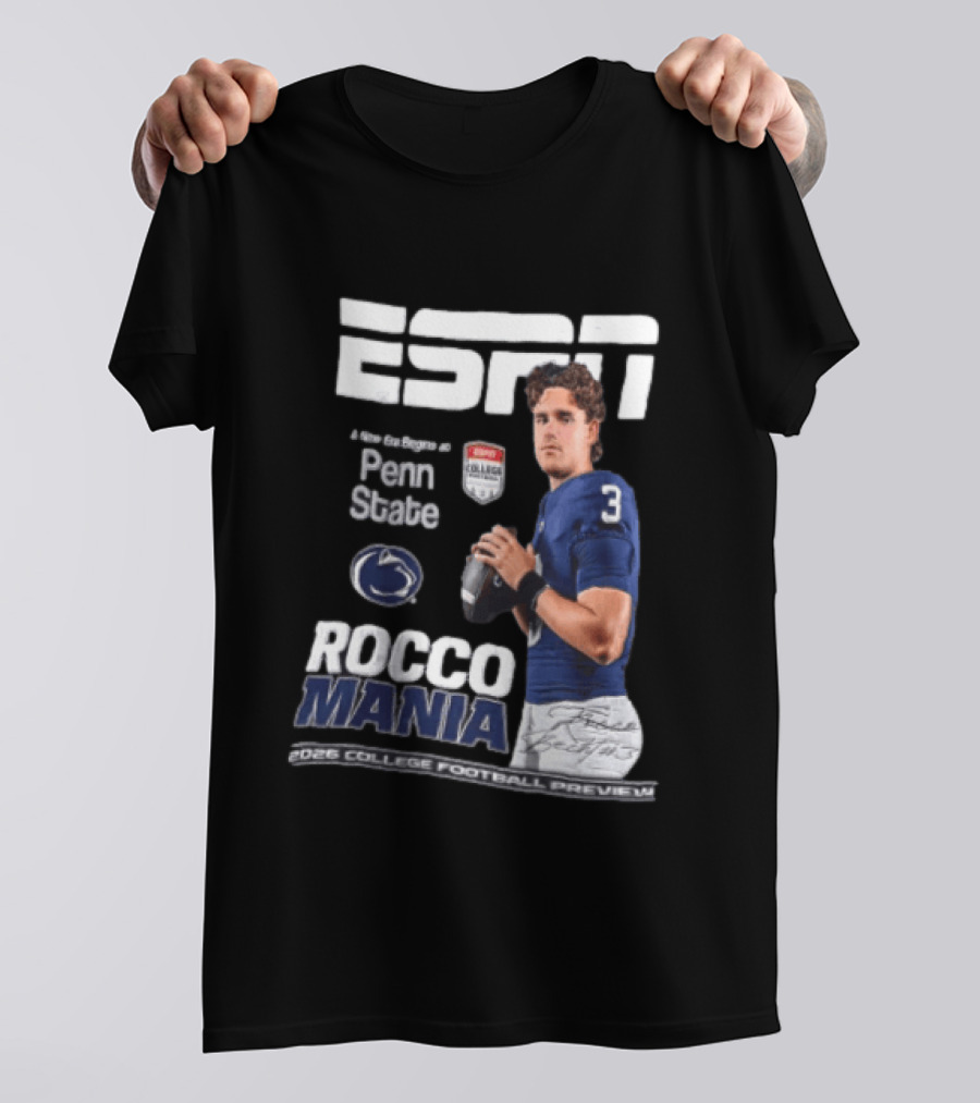 ESPN Exclusive Rocco Mania Penn State College Football Preview 2026 T-Shirt