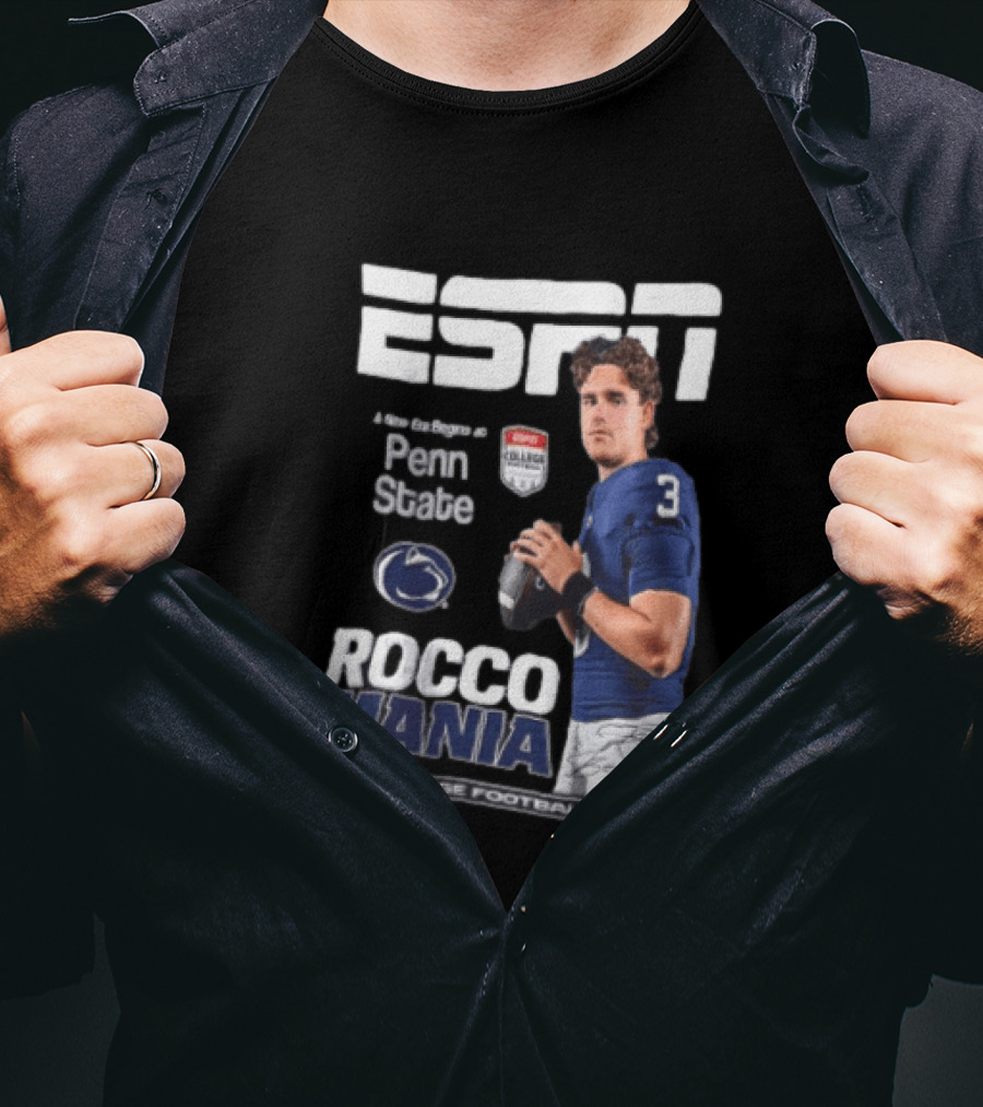 ESPN Exclusive Rocco Mania Penn State College Football Preview 2026 T-Shirt