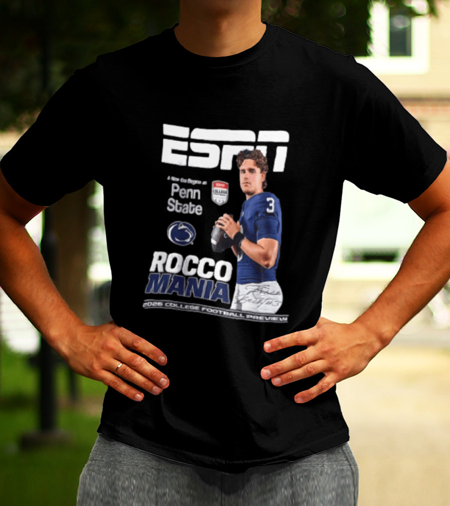 ESPN Exclusive Rocco Mania Penn State College Football Preview 2026 T-Shirt
