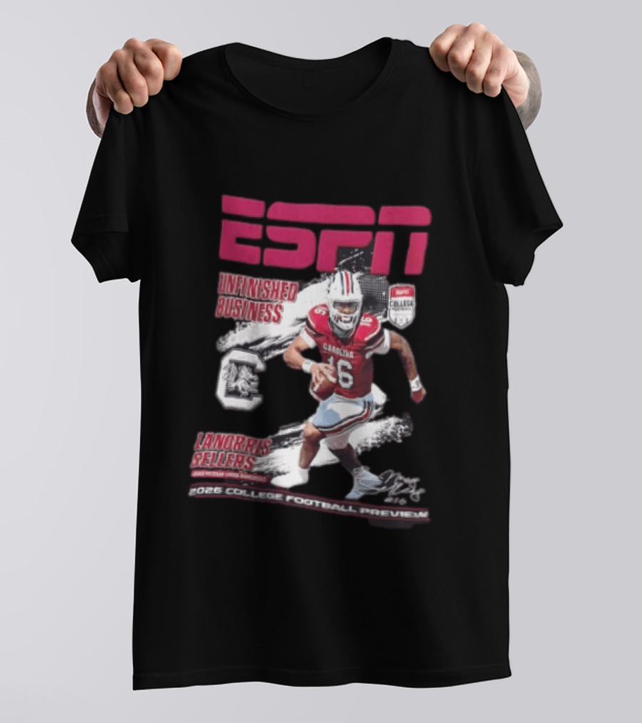 ESPN Unfinished Business LaNorris Sellers South Carolina 2026 College Football Review T-Shirt