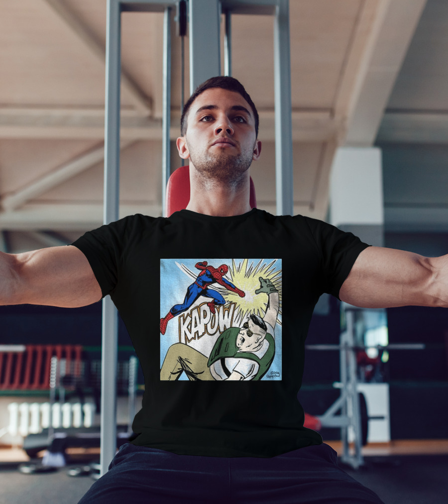 Spider Man Kapow Punch Action Jake Lang Amigo Da Militancia T-Shirt
