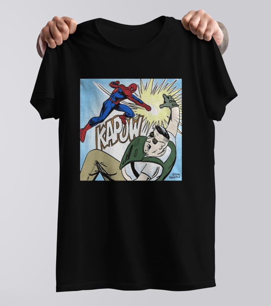 Spider Man Kapow Punch Action Jake Lang Amigo Da Militancia T-Shirt