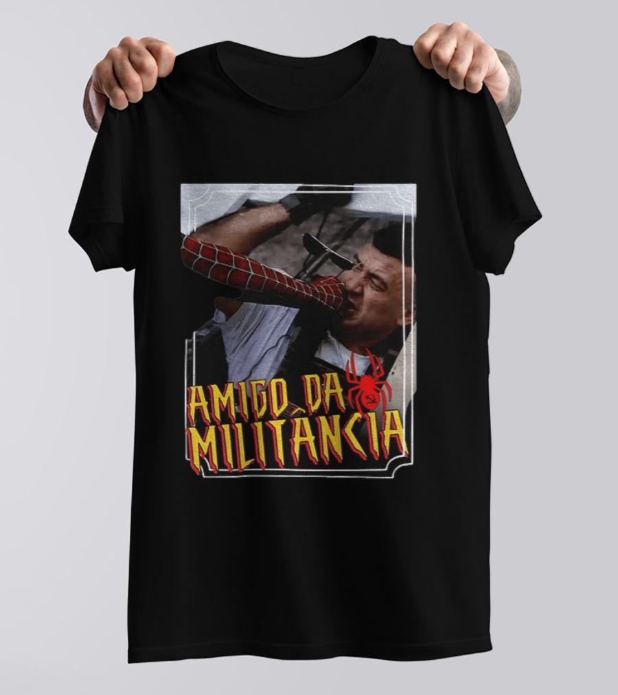 Amigo Da Militância Spider Man Punching T-Shirt