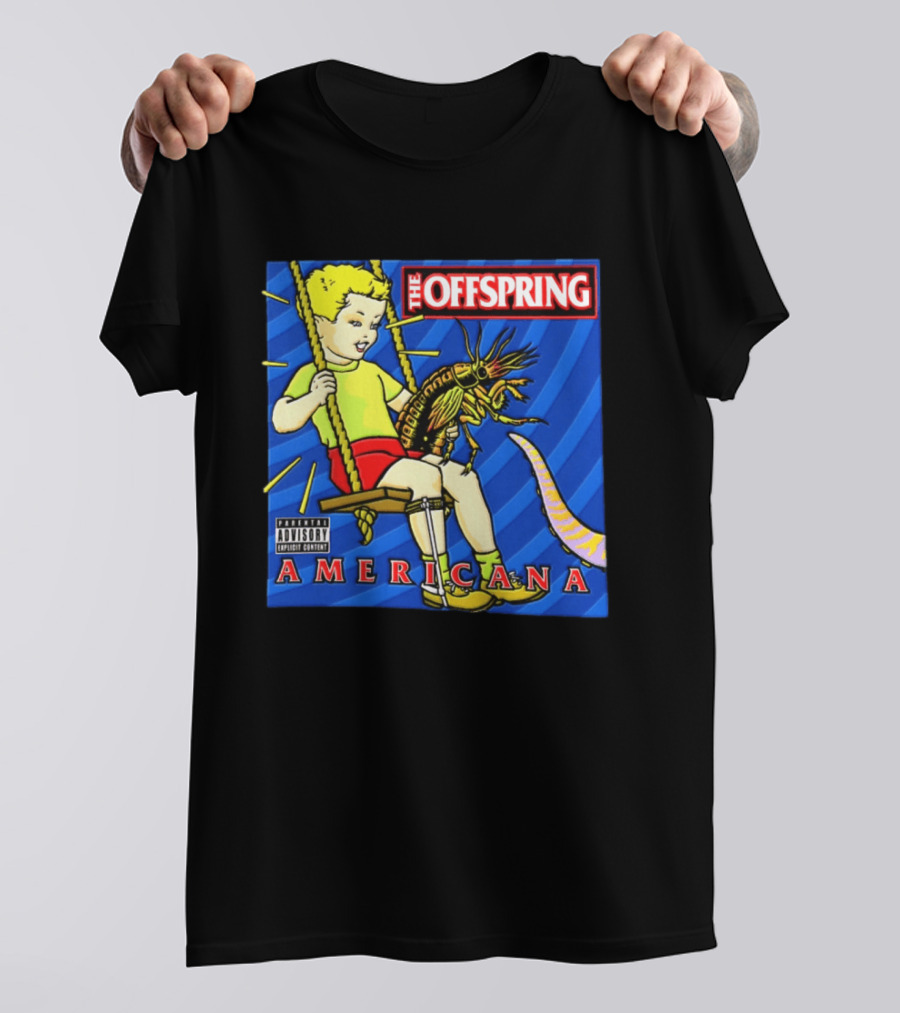 The Offspring Americana Album Cover Kid Holding Lobster Tentacle Explicit Content T-Shirt