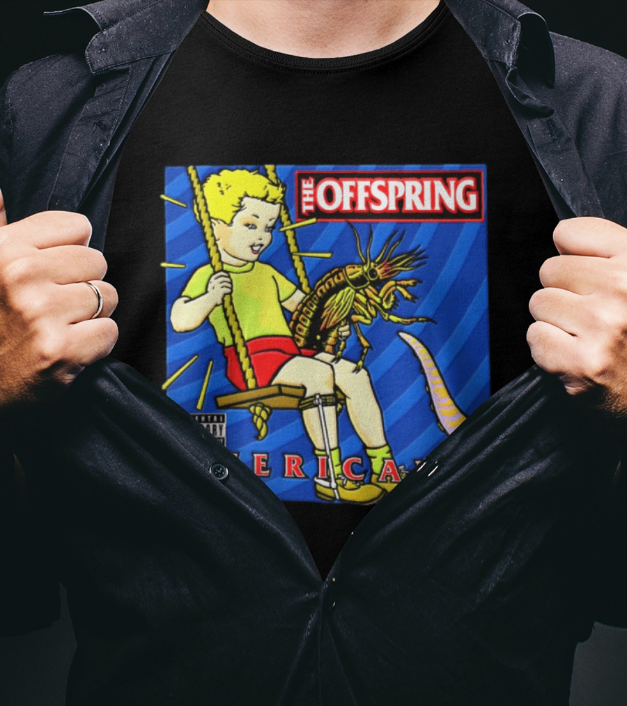The Offspring Americana Album Cover Kid Holding Lobster Tentacle Explicit Content T-Shirt