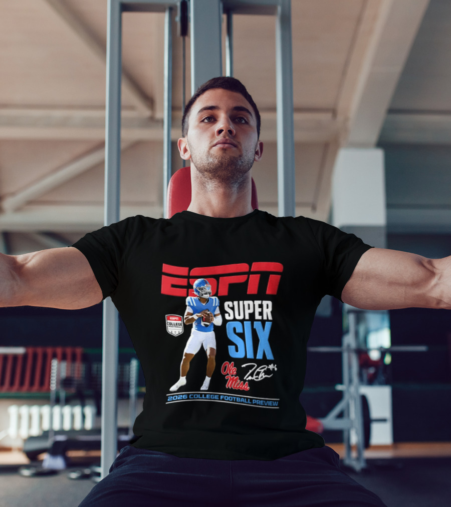 ESPN Super Six Ole Miss 2026 College Football Preview T-Shirt