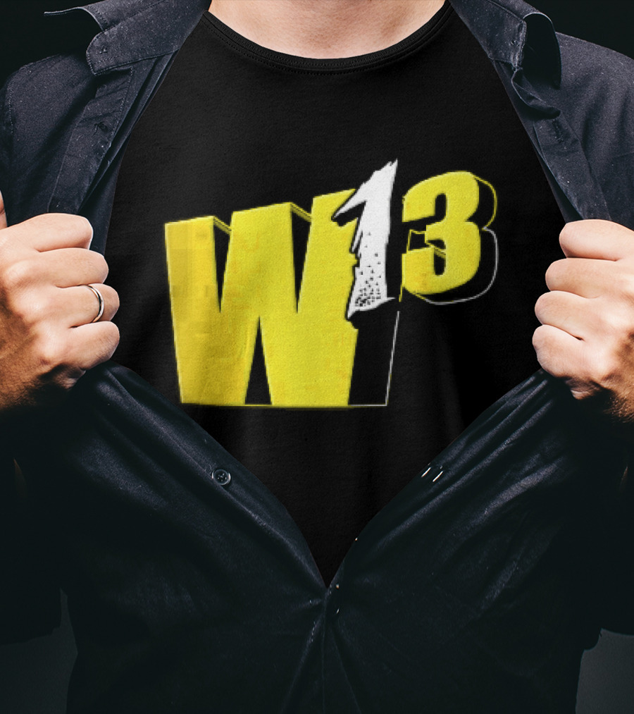 W13 Yellow 3D Bold Number T-Shirt