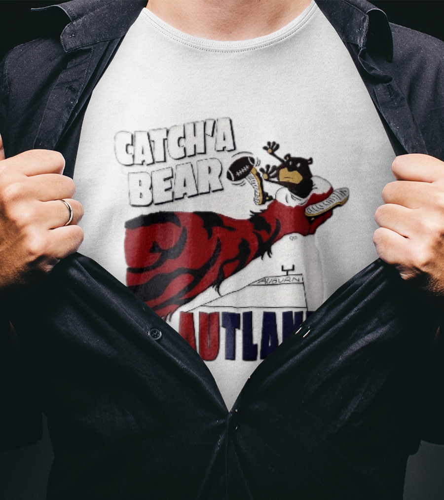 Catch A Bear Auburn Tigers Autlanta Football Cartoon T-Shirt