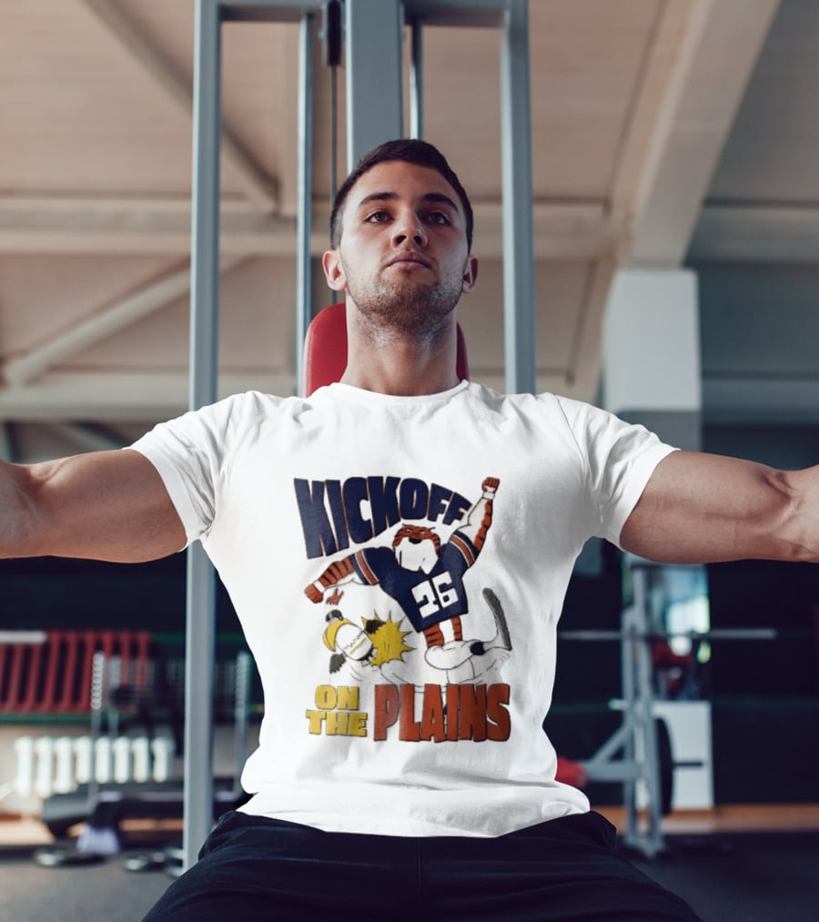 Kickoff On The Plains Auburn Tigers Southern Miss Cartoon Kicking Eagle T-Shirt