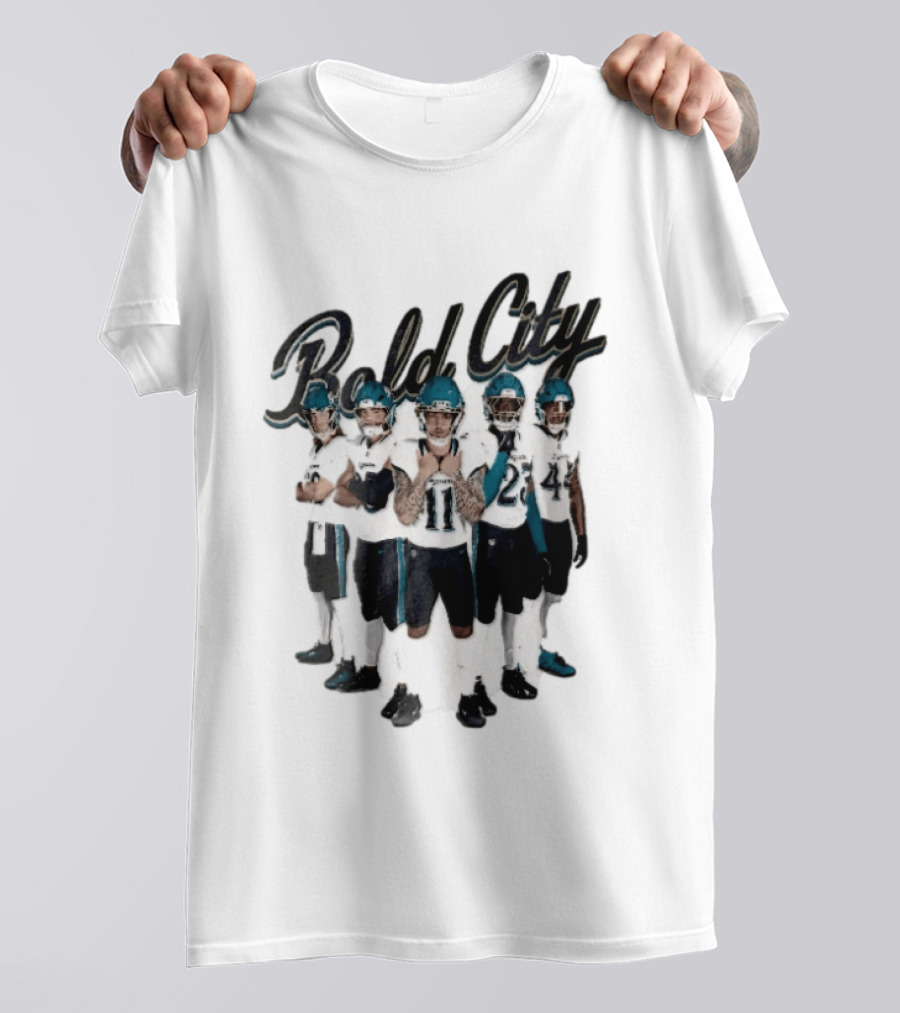 Bold City Jacksonville Jaguars Five Players Collage T-Shirt