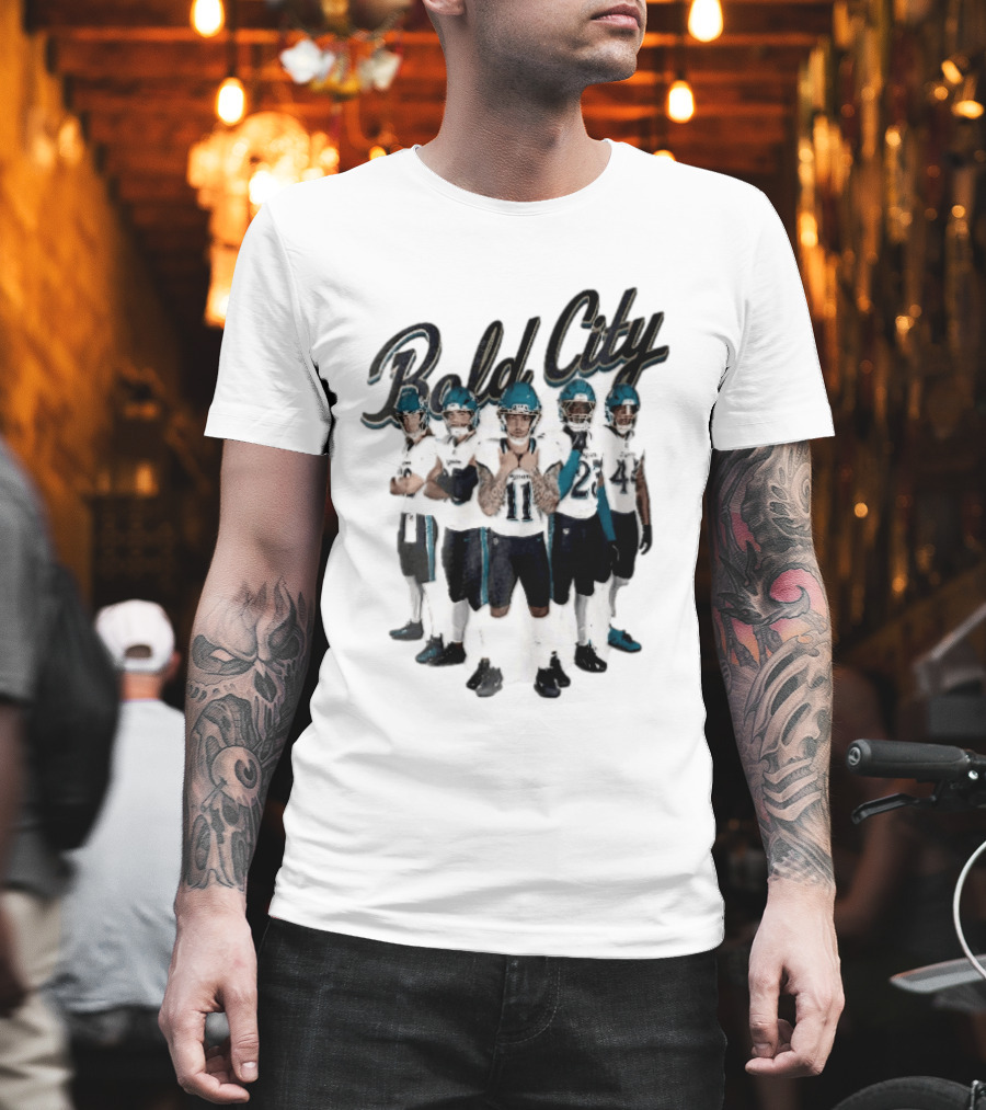 Bold City Jacksonville Jaguars Five Players Collage T-Shirt