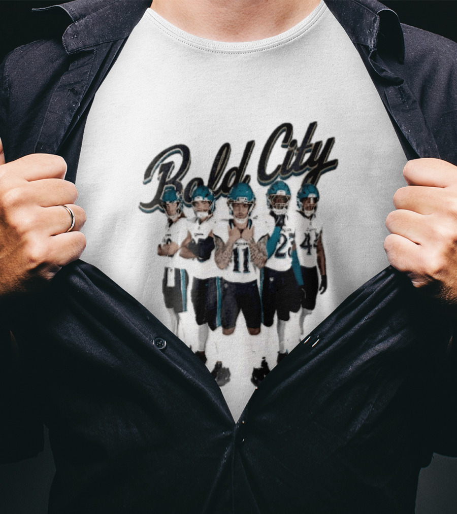 Bold City Jacksonville Jaguars Five Players Collage T-Shirt