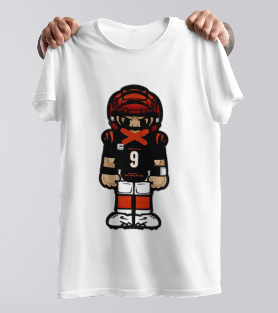 Joe Burrow Cincinnati Bengals 9 Chibi Football 2026 T-Shirt