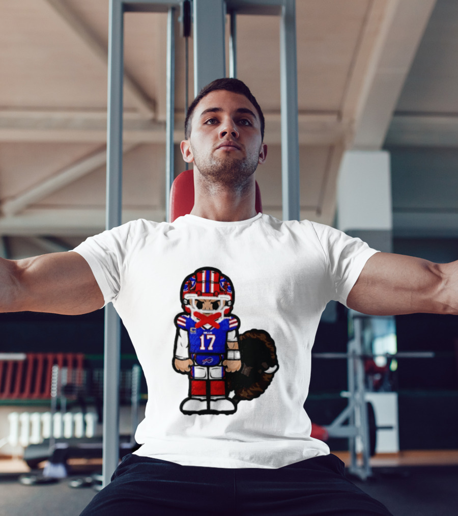 Josh Allen Buffalo Bills 17 Chibi Football 2026 T-Shirt