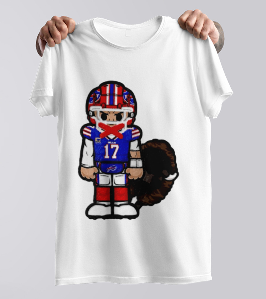 Josh Allen Buffalo Bills 17 Chibi Football 2026 T-Shirt