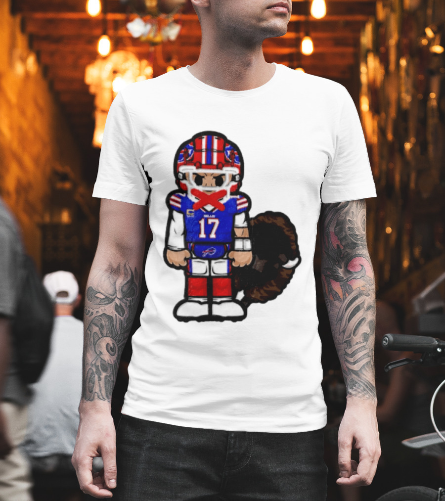 Josh Allen Buffalo Bills 17 Chibi Football 2026 T-Shirt