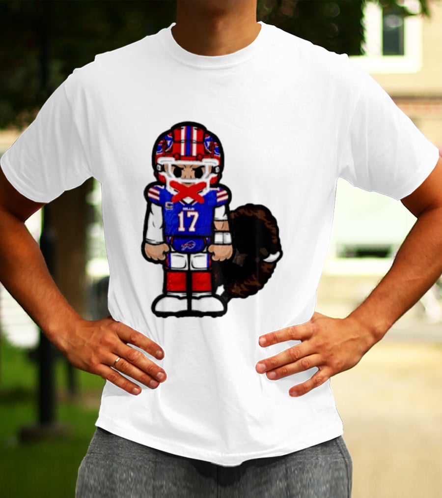 Josh Allen Buffalo Bills 17 Chibi Football 2026 T-Shirt