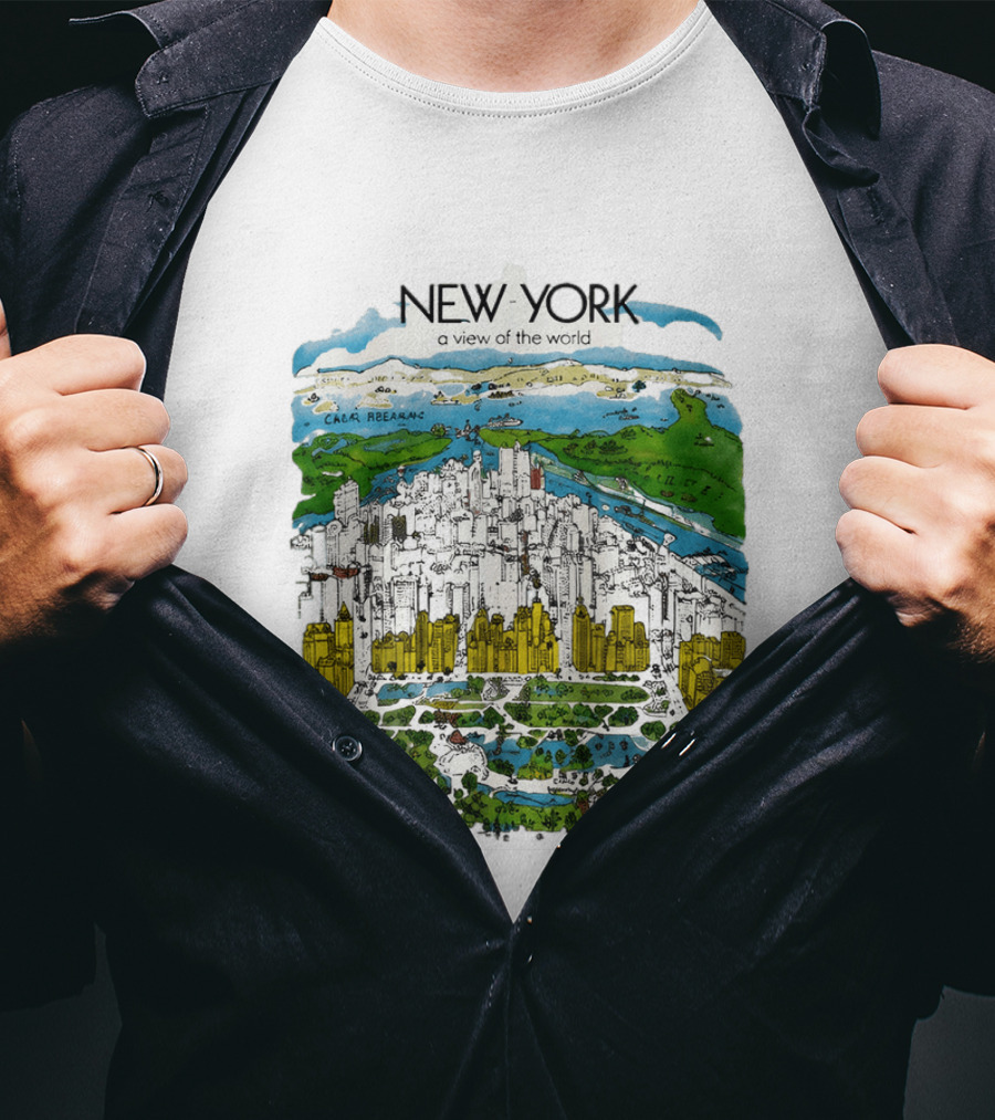 New York A View Of The World Carla Safernac T-Shirt