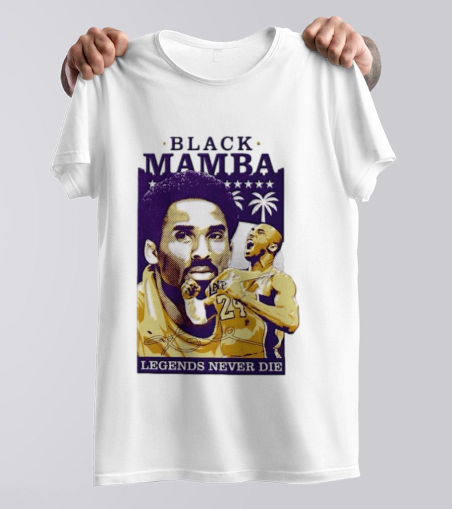 Kobe Bryant Black Mamba Legends Never Die Los Angeles Lakers 24 NBA Basketball T-Shirt
