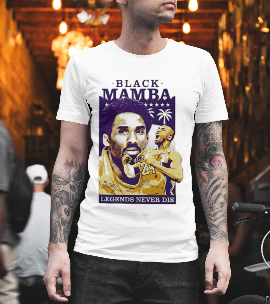Kobe Bryant Black Mamba Legends Never Die Los Angeles Lakers 24 NBA Basketball T-Shirt