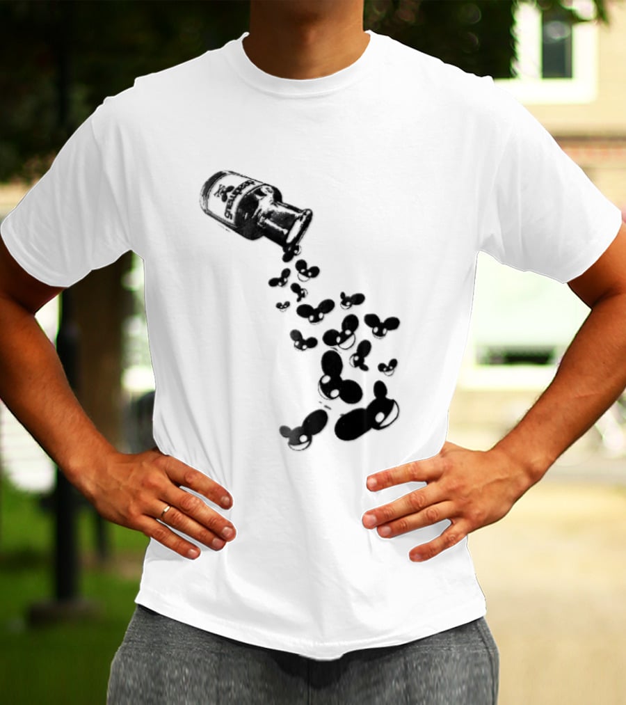 Deadmau5 Tipped Glass Medicine Bottle Mouse Head Spill T-Shirt