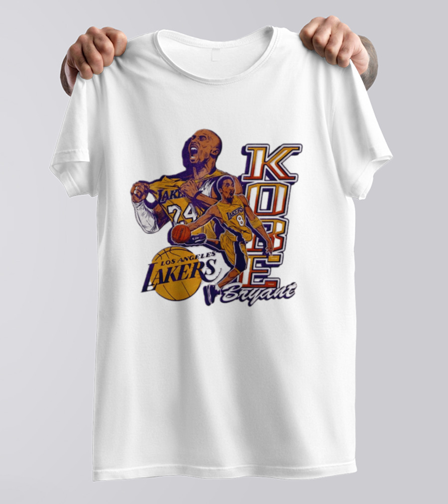 Kobe Bryant Los Angeles Lakers Basketball Scream Dynamic 24 And 8 Lakers T-Shirt