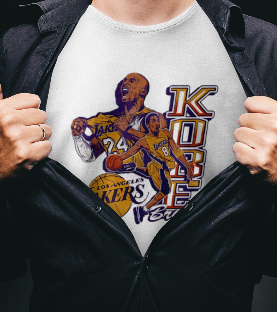 Kobe Bryant Los Angeles Lakers Basketball Scream Dynamic 24 And 8 Lakers T-Shirt