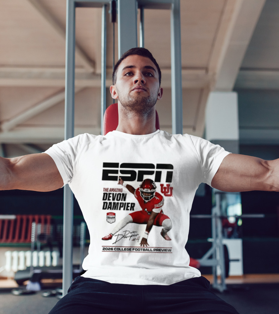 ESPN College Football 2026 Preview Devon Dampier Utah Utes T-Shirt