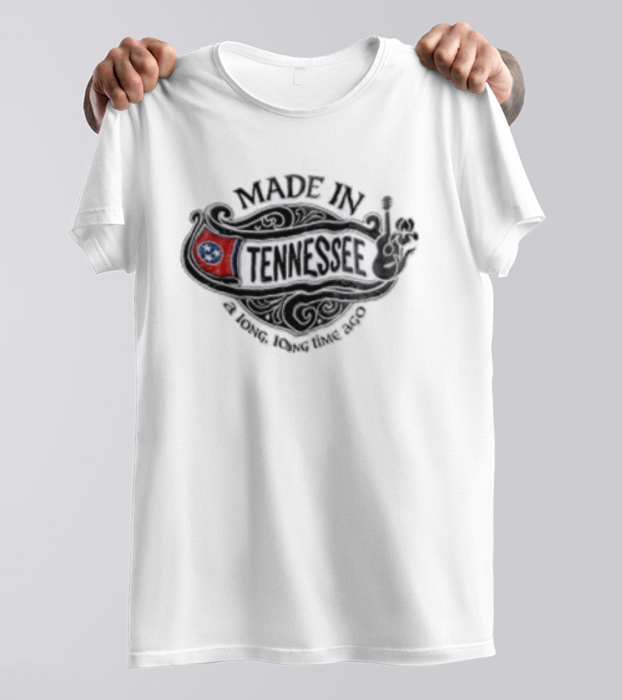 Made In Tennessee A Long Long Time Ago State Flag Guitar T-Shirt