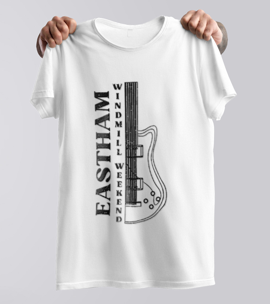 Eastham Windmill Weekend Distressed Electric Guitar Body T-Shirt