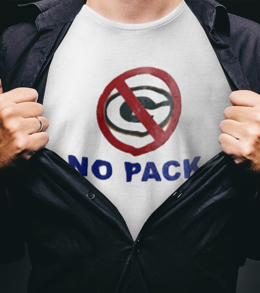 No Pack Green Bay Packers Anti Logo NFL Fan T-Shirt