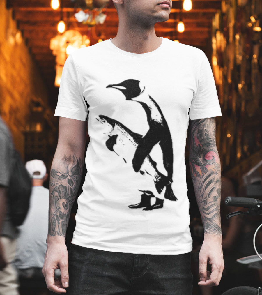Penguin Holding A Fish T-Shirt