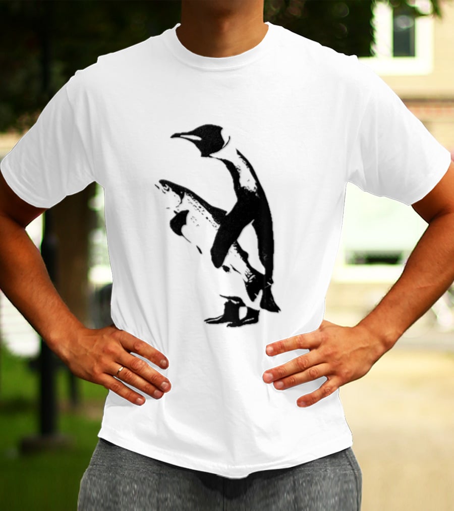 Penguin Holding A Fish T-Shirt