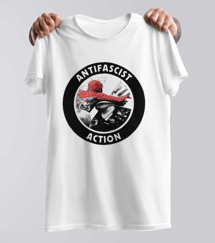Spider Punk Hobie Brown Spider Man Antifascist Action Good Night White Pride Anti Fascist T-Shirt