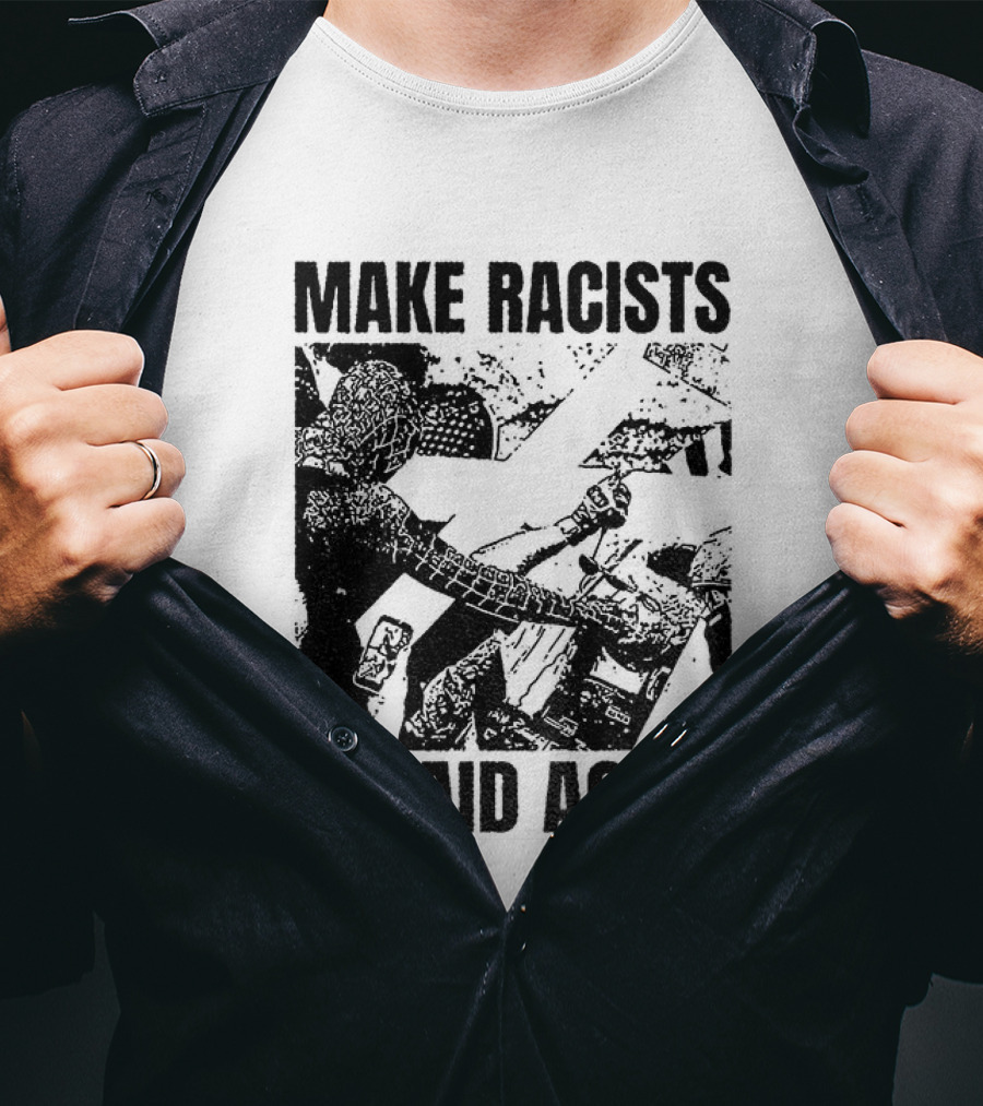 Remove Racists Silhouette Fight Injustice Make Afraid Again T-Shirt