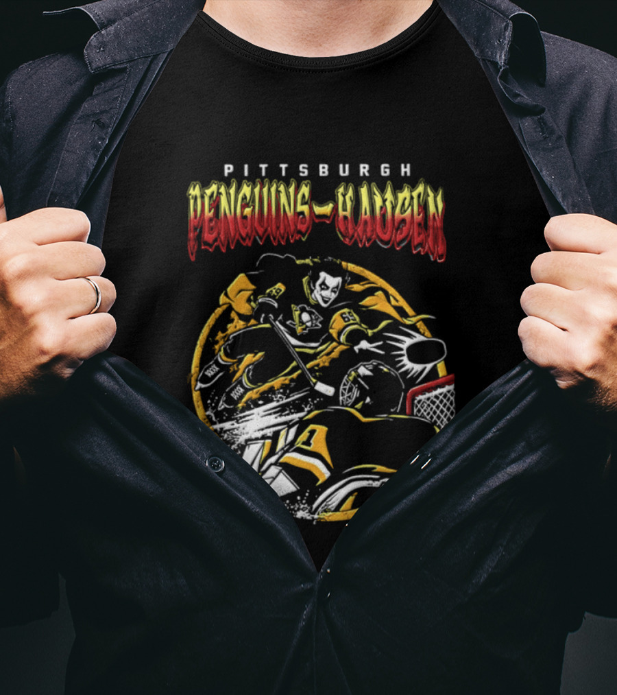 Pittsburgh Penguins Danhausen WWE Friday Night Hockey Crossover 2026 T-Shirt