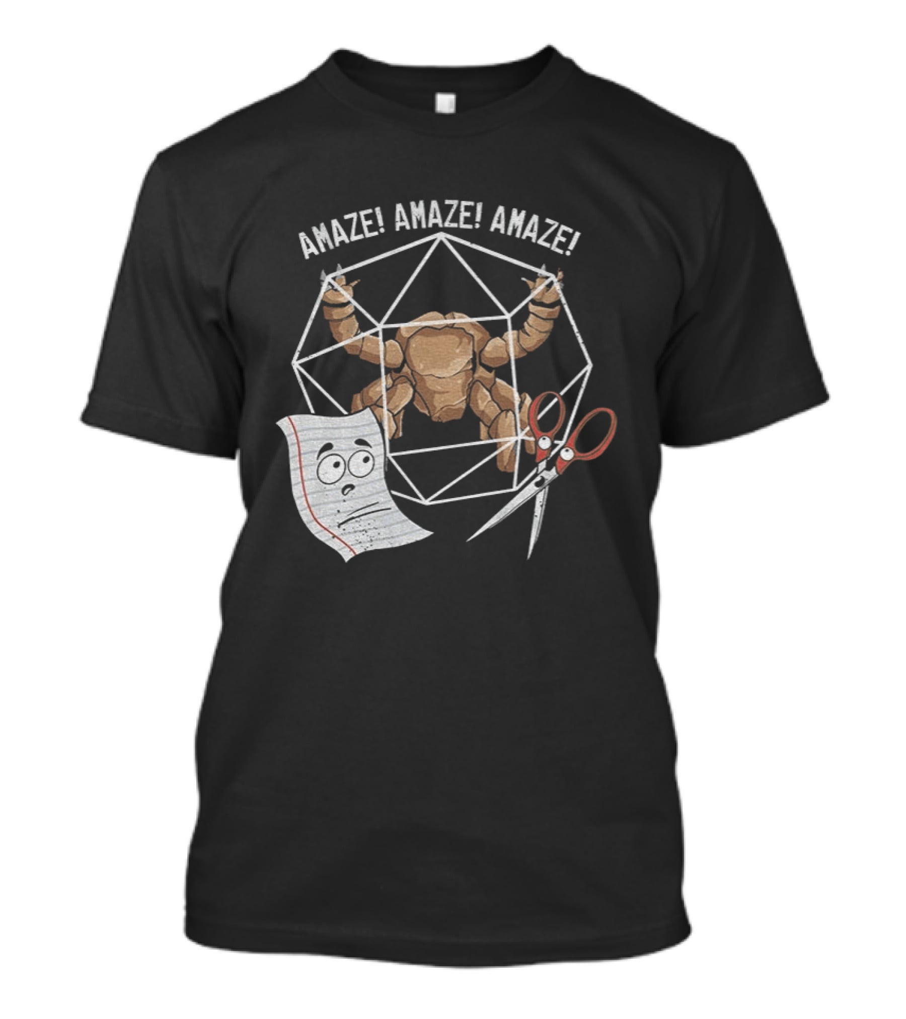 Rocky Paper Scissors Amaze Amaze Amaze Polyhedron Challenge T-Shirt