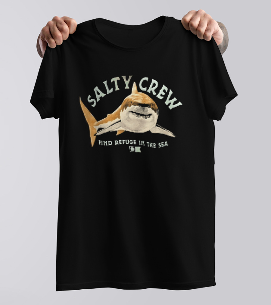 Salty Crew Find Refuge In The Sea Great White Shark T-Shirt