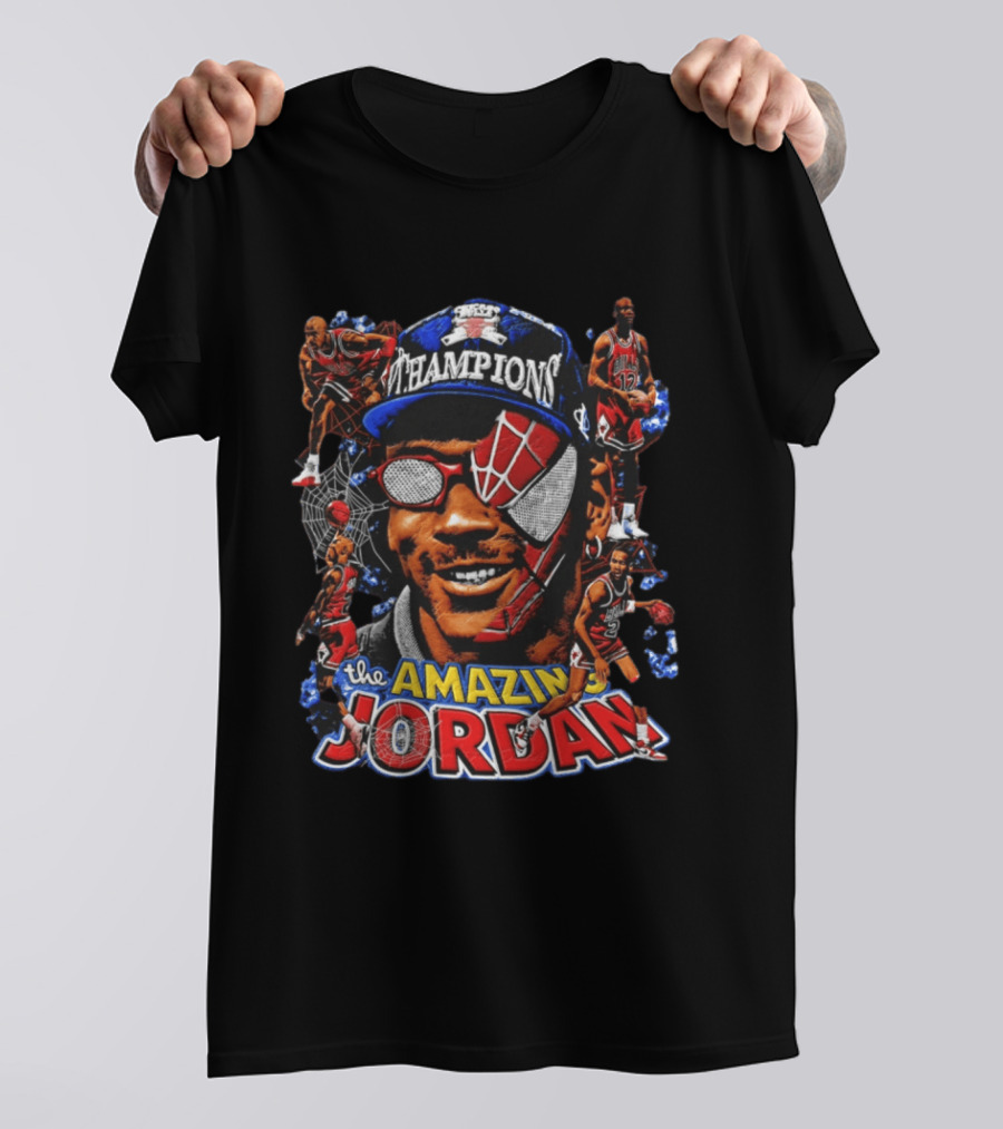 The Amazing Jordan Champions Spider Man Chicago Bulls T-Shirt