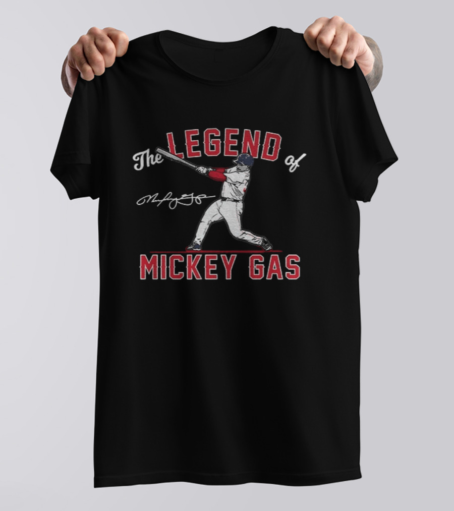 The Legend Of Mickey Gas Boston Baseball Player T-Shirt