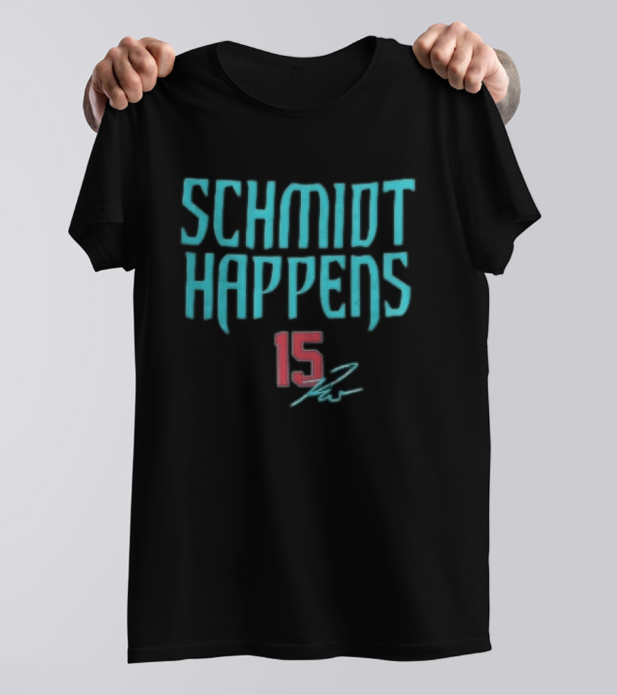 Schmidt Happens 15 Teal Red Signature T-Shirt