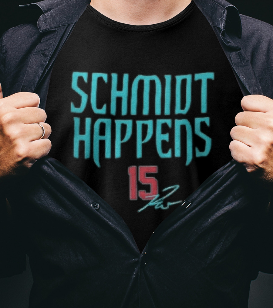 Schmidt Happens 15 Teal Red Signature T-Shirt