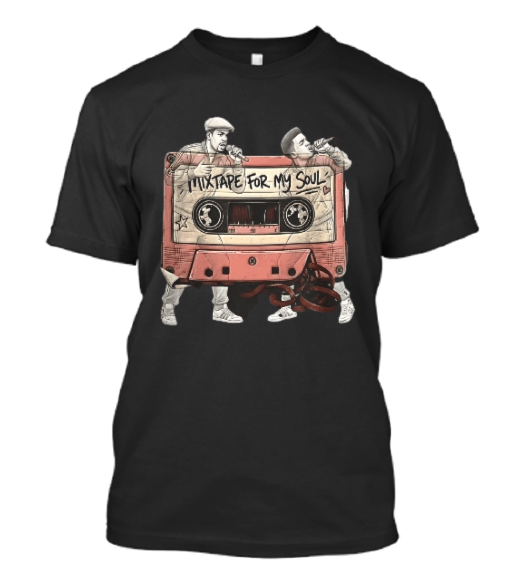 Mixtape For My Soul Two MCs Microphones Tracksuits Cassette Tape T-Shirt