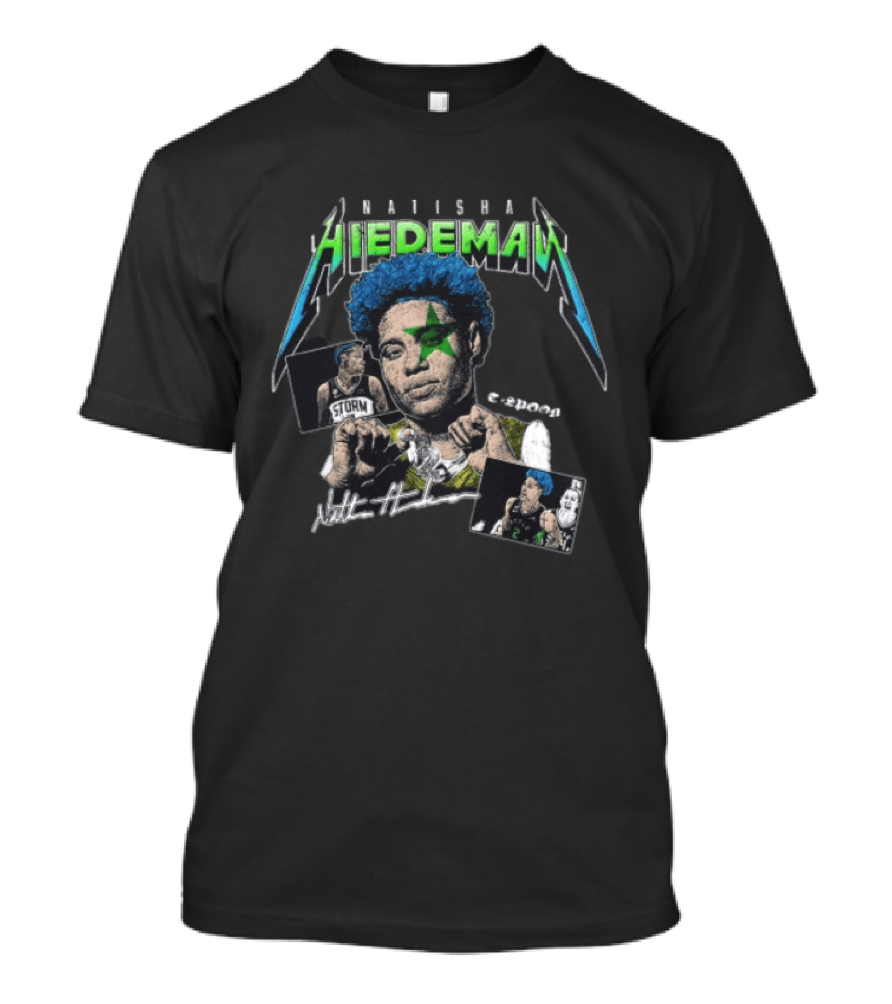 Natisha Hiedeman Seattle Storm WNBA Spoon Crypt Court Starburst T-Shirt